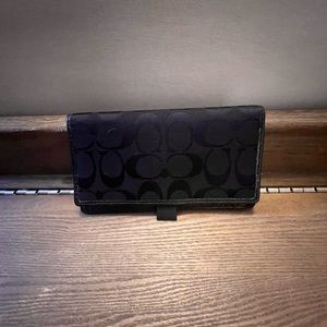 Black Coach Small Clutch/Wallet